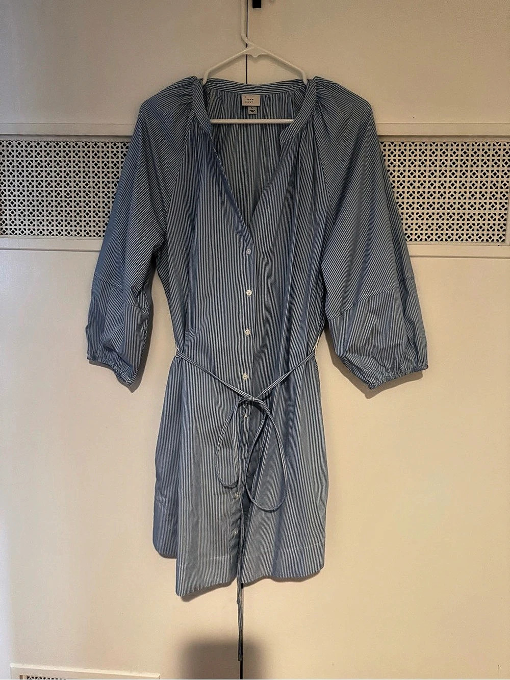 A New Day Striped Mini Dress Blue & White Like New